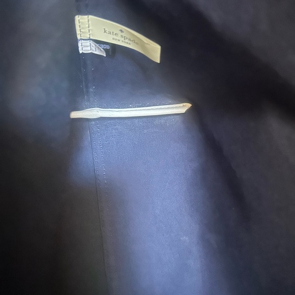 kate spade cream and navy and Tote Bag. 17”x13” - Picture 6 of 16